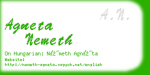 agneta nemeth business card